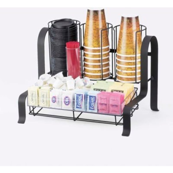 Cal Mil Plastics Cal-Mil 1594-13 Soho Condiment Organizer 15-3/4"W x 12"D x 12"H Black 1594-13